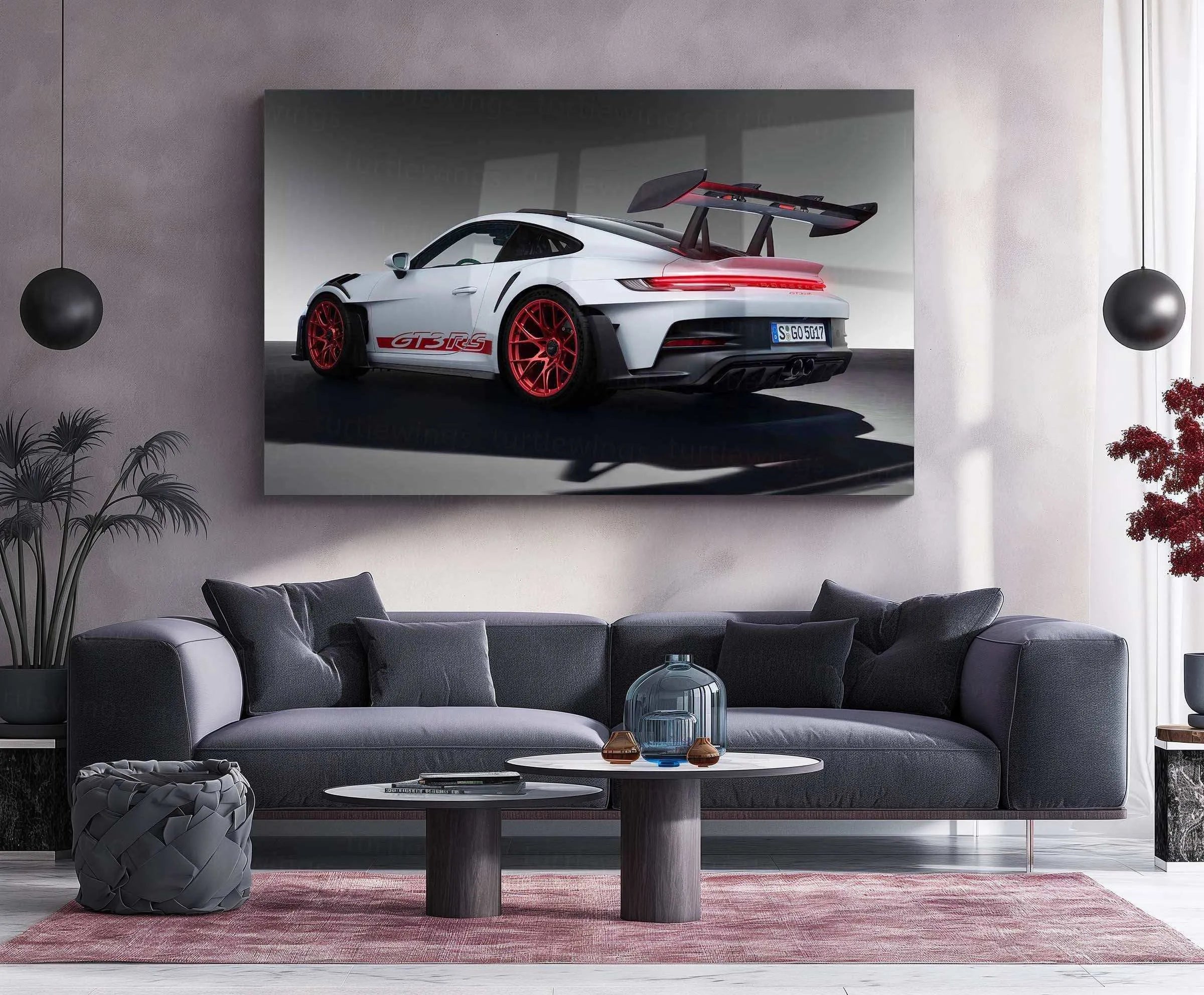 Porsche 911 GT3 Neon LED Metal Frame â Iconic Supercar Wall Art 1