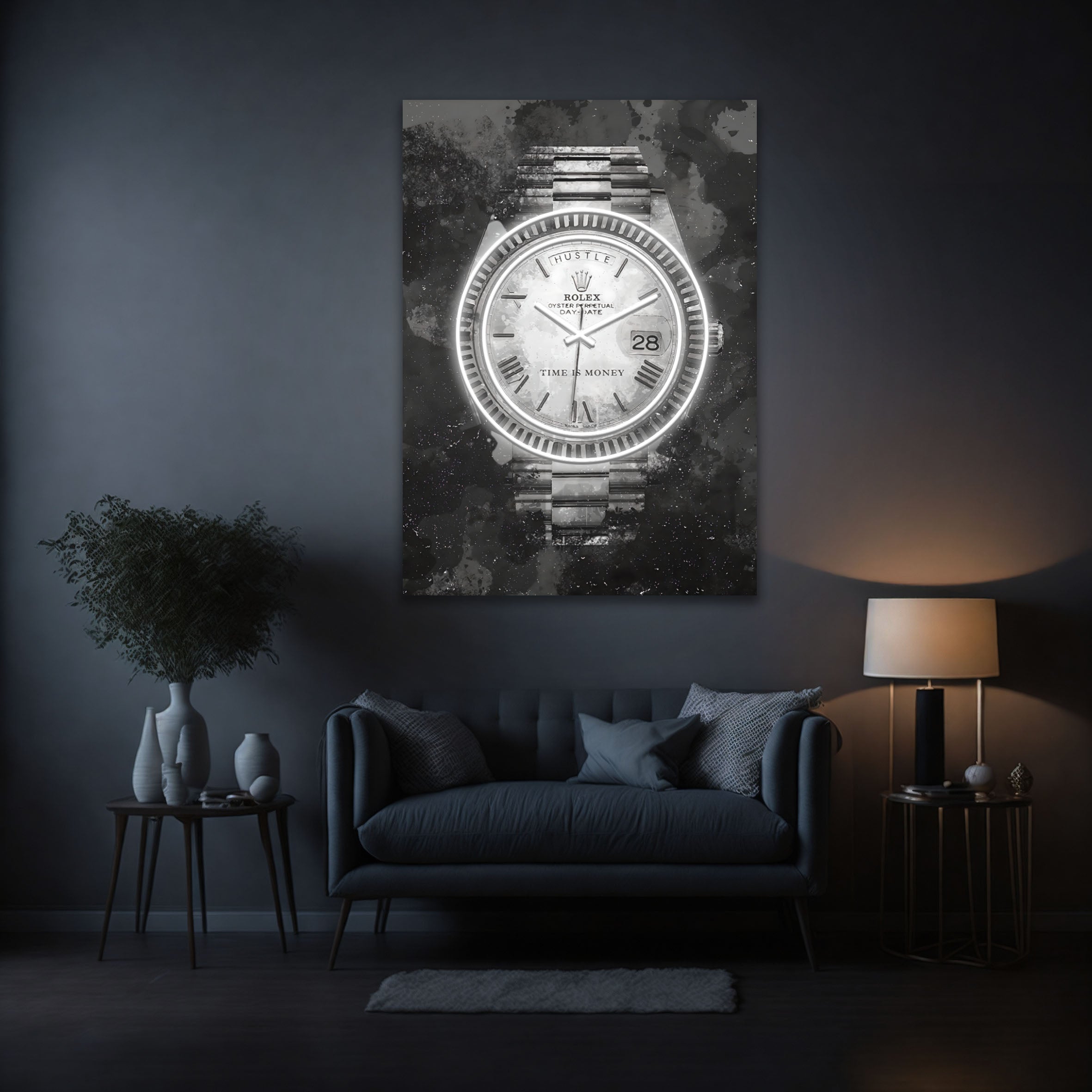 Rolex V1 – Neon Motivational Art