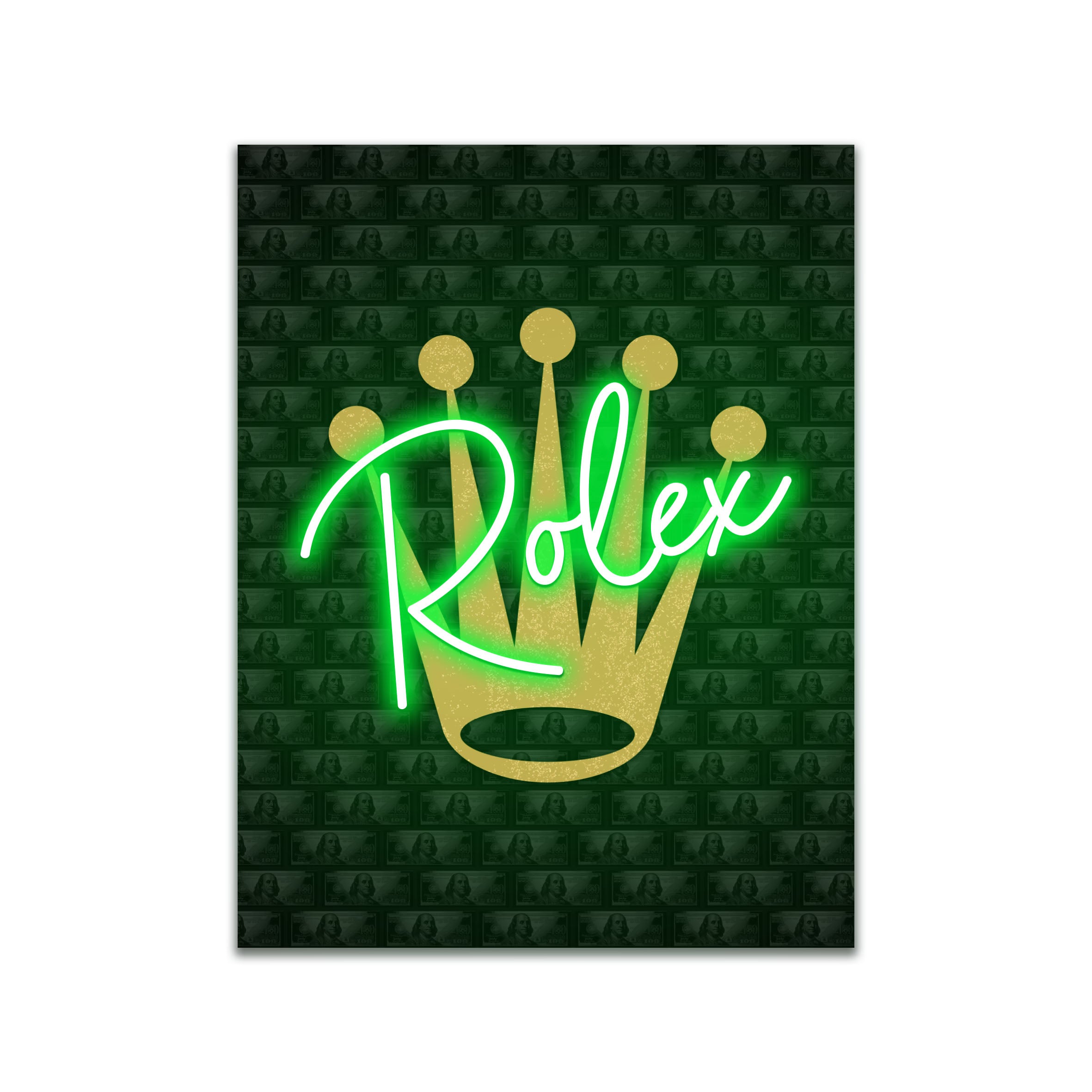 Rolex V2 – Neon Motivational Art