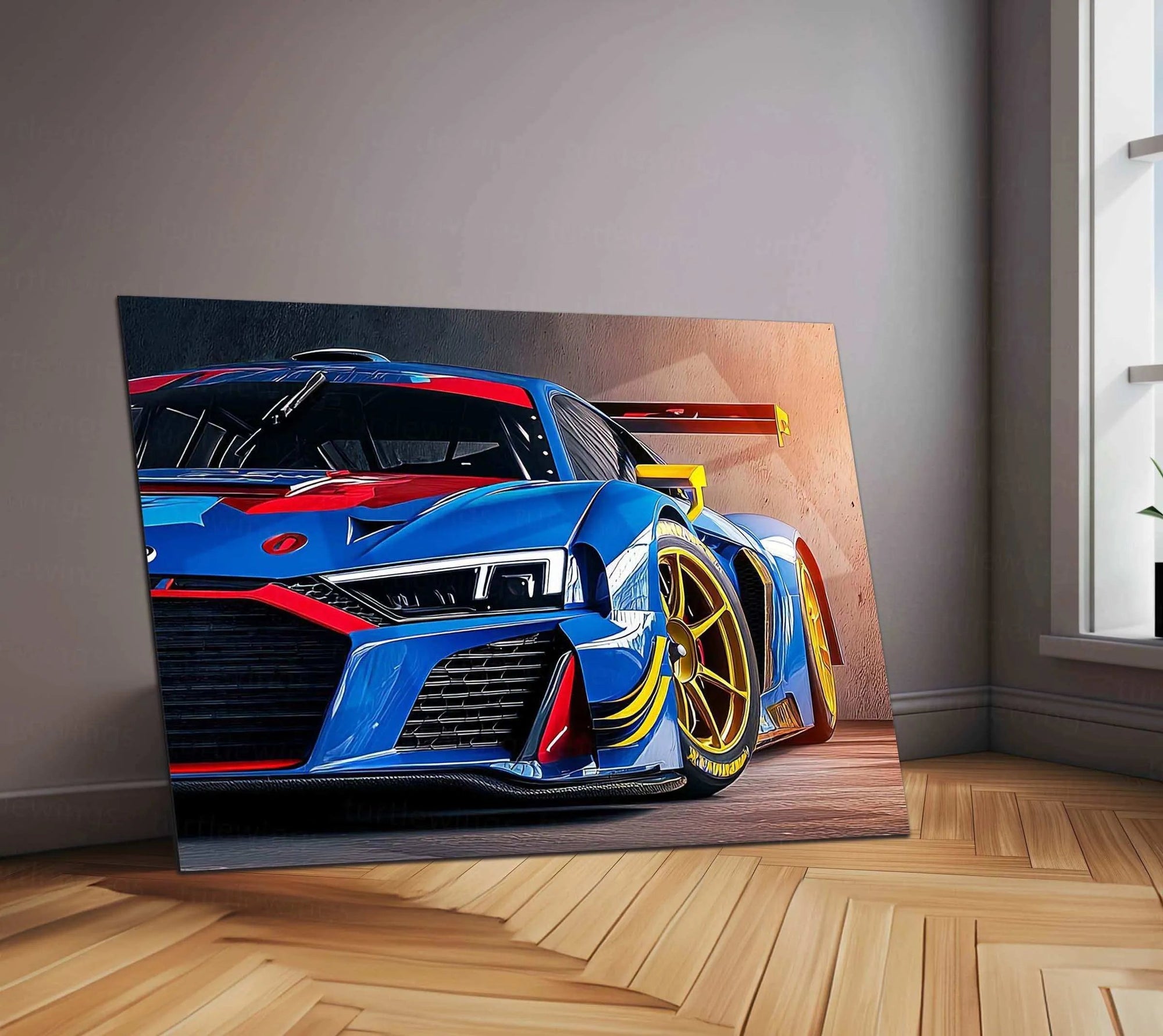 Audi Racing Neon LED Metal Poster â High-Performance Motorsport Wall Art2