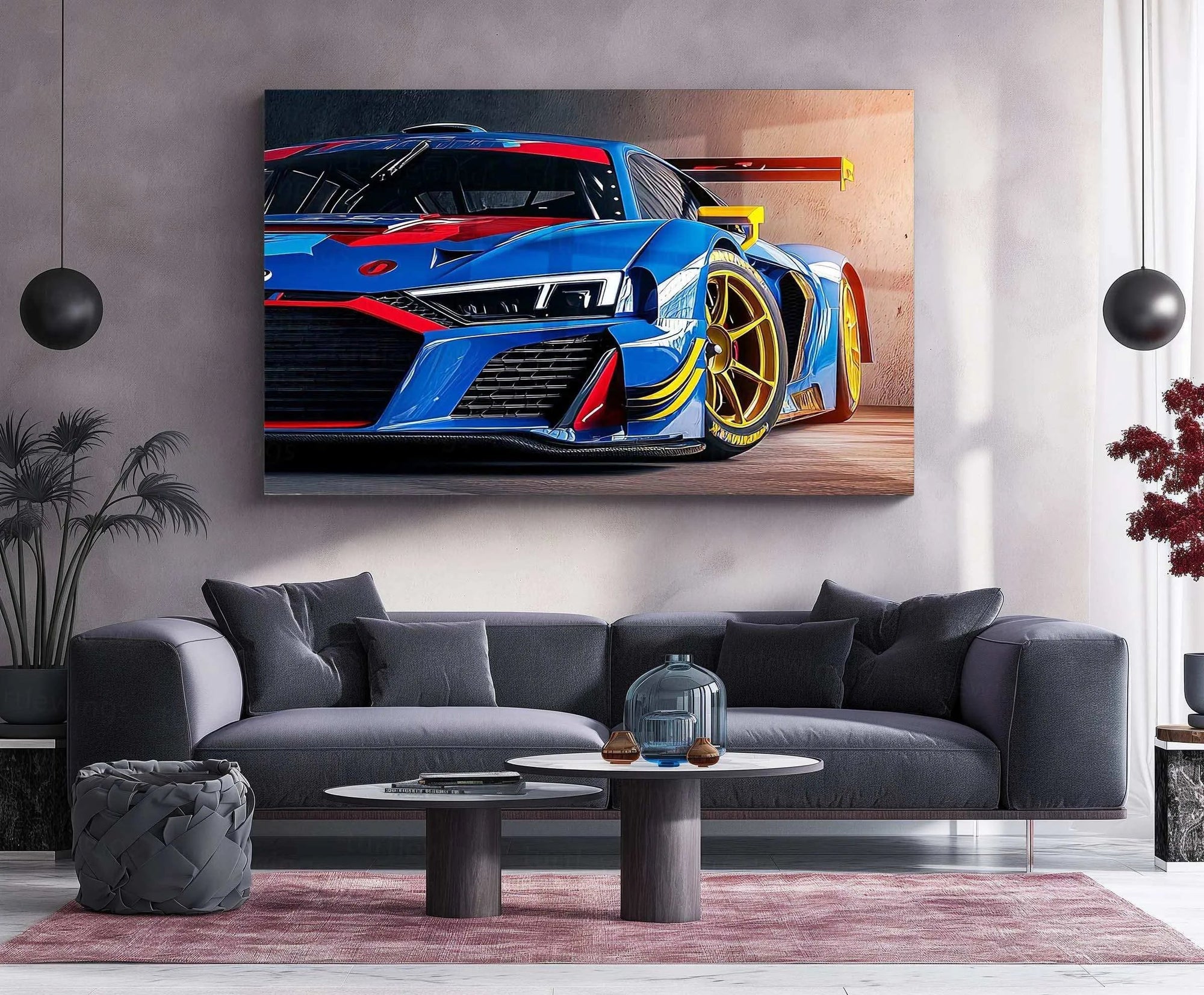 Audi Racing Neon LED Metal Poster â High-Performance Motorsport Wall Art2