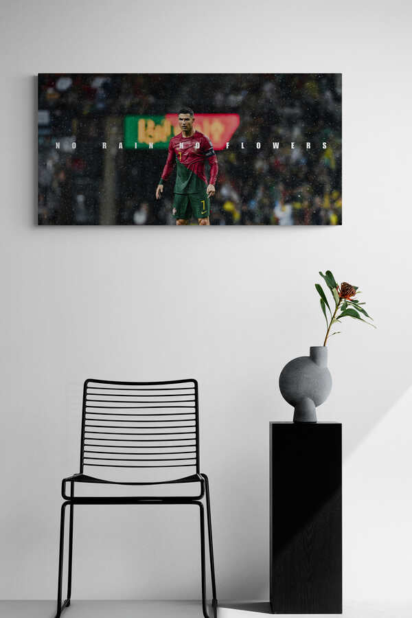 Cristiano Ronaldo - "No Rain No Flowers" - Celebrity Wall Art