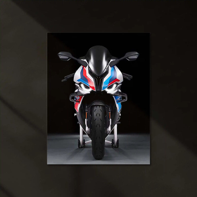 LED | BMW M 1000 RR Black Superbike Neon LED Metal Poster | Racing Power Wall Art - image 1