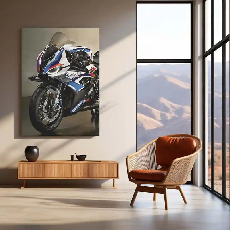 LED | BMW M 1000 RR Black Superbike Neon LED Metal Poster | Racing Power Wall Art 01 - image 3