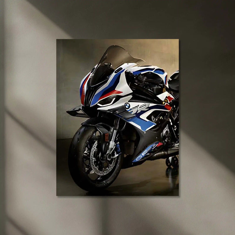 LED | BMW M 1000 RR Black Superbike Neon LED Metal Poster | Racing Power Wall Art 01 - image 2
