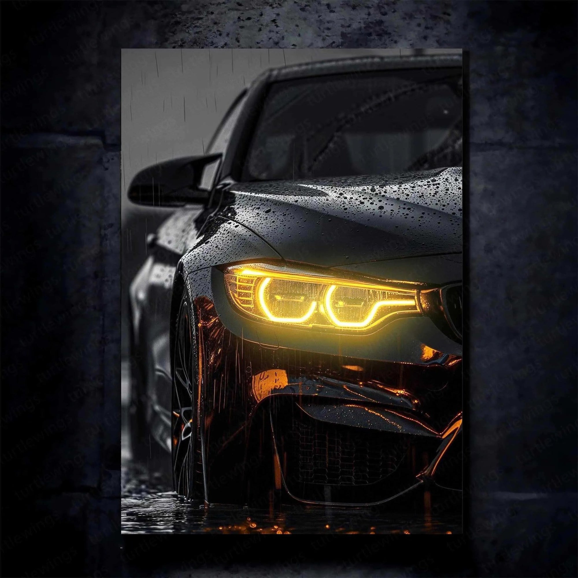 BMW M4 Neon LED Metal Frame â High-Performance Car Wall Art for Auto Enthusiasts