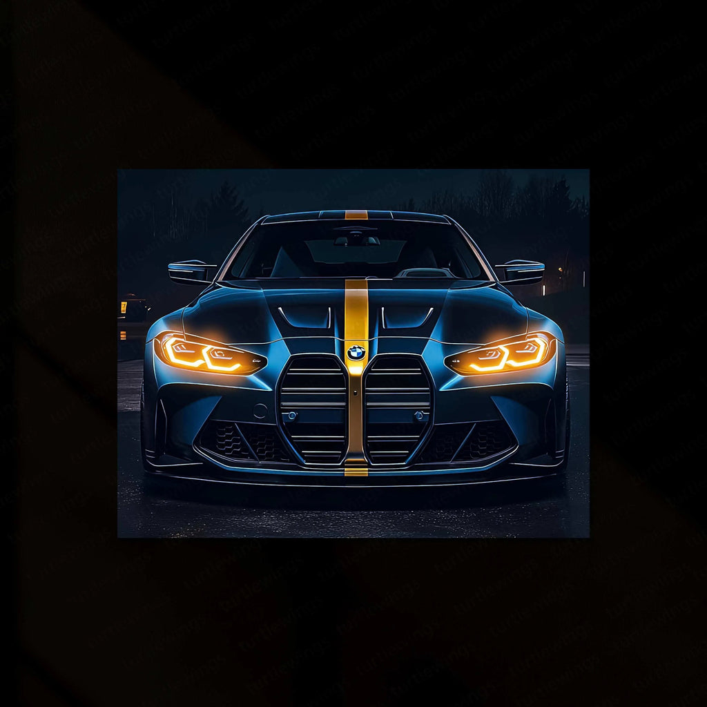 BMW Racing Neon LED Metal Poster â Motorsport-Inspired Wall Art for Speed Enthusiasts