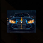 BMW Racing Neon LED Metal Poster â Motorsport-Inspired Wall Art for Speed Enthusiasts