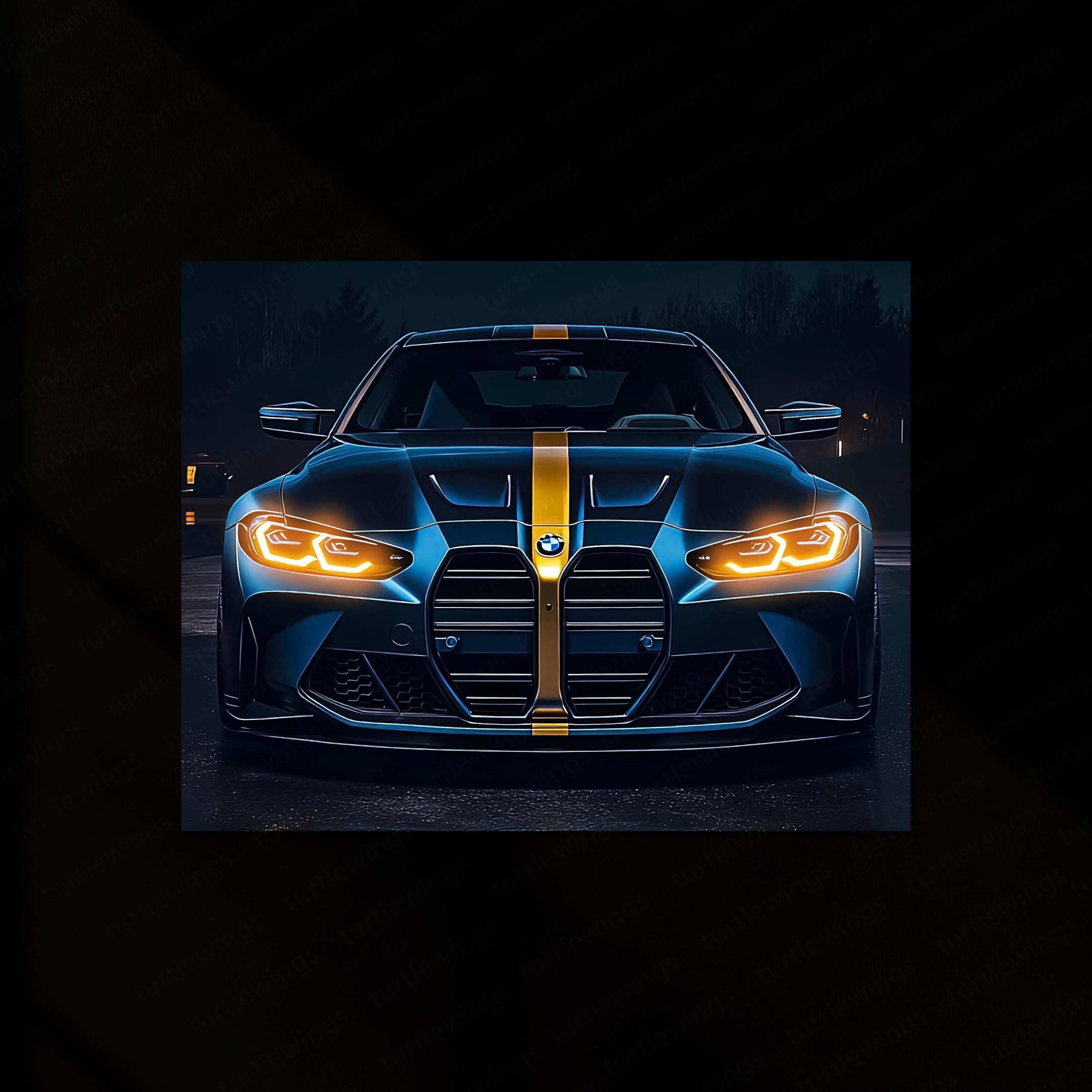 BMW Racing Neon LED Metal Poster â Motorsport-Inspired Wall Art for Speed Enthusiasts