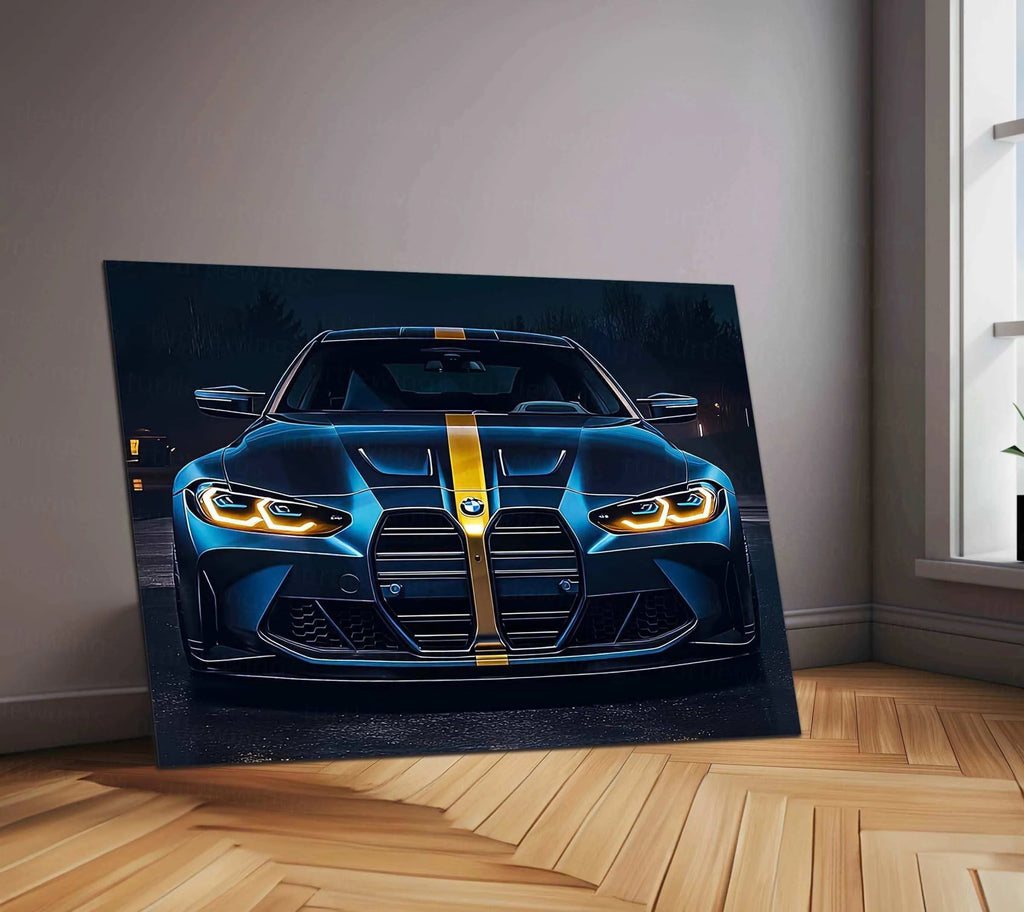 BMW Racing Neon LED Metal Poster â Motorsport-Inspired Wall Art for Speed Enthusiasts