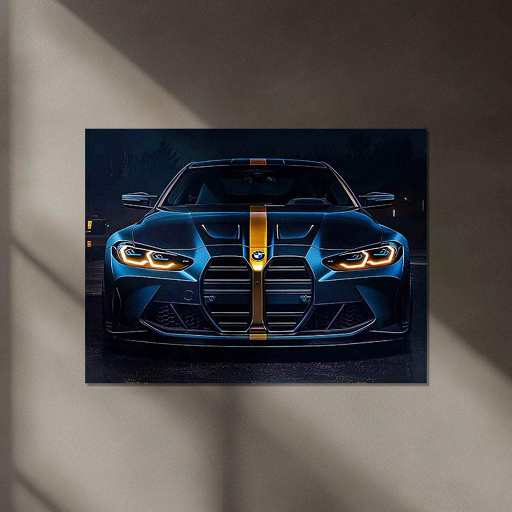 BMW Racing Neon LED Metal Poster â Motorsport-Inspired Wall Art for Speed Enthusiasts