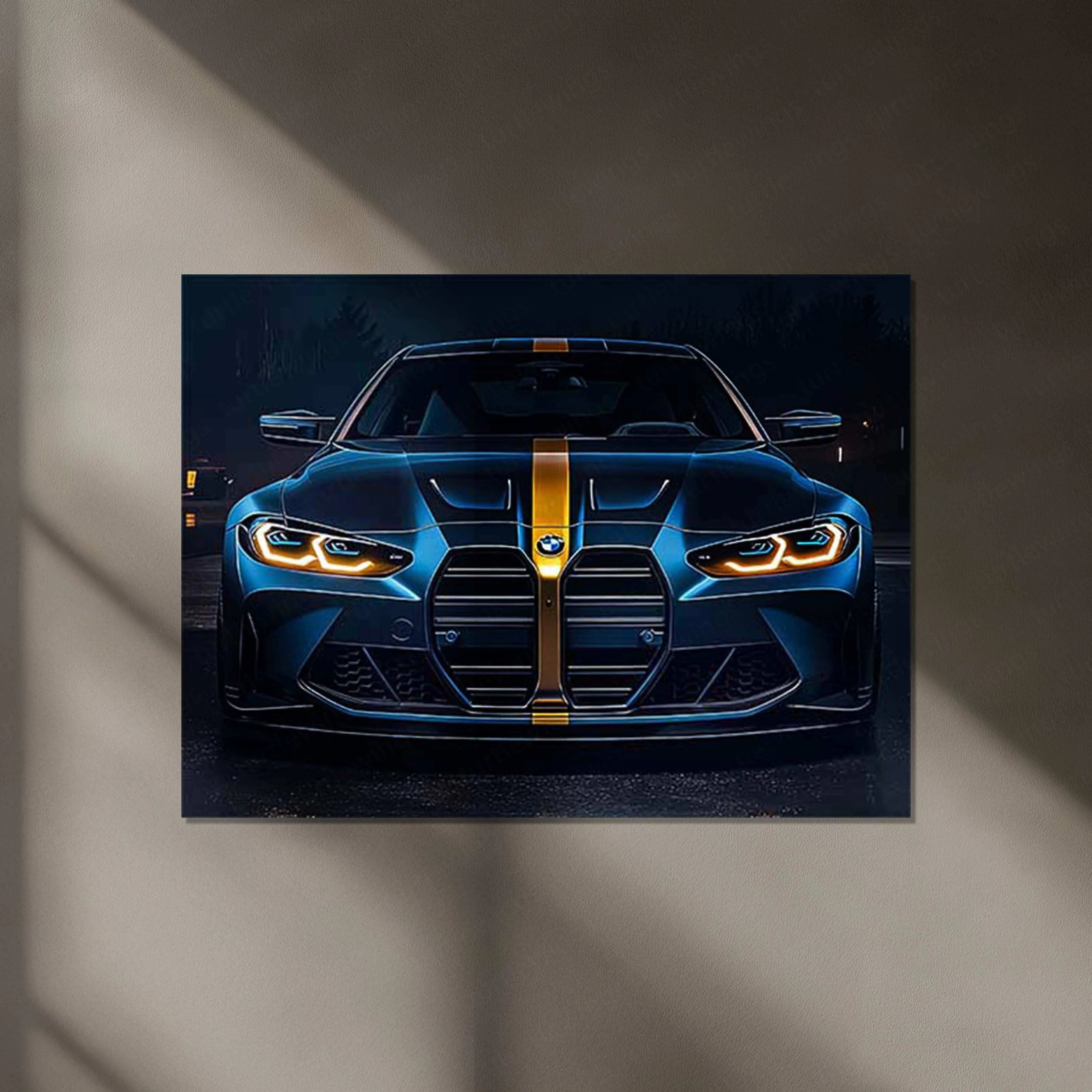 BMW Racing Neon LED Metal Poster â Motorsport-Inspired Wall Art for Speed Enthusiasts