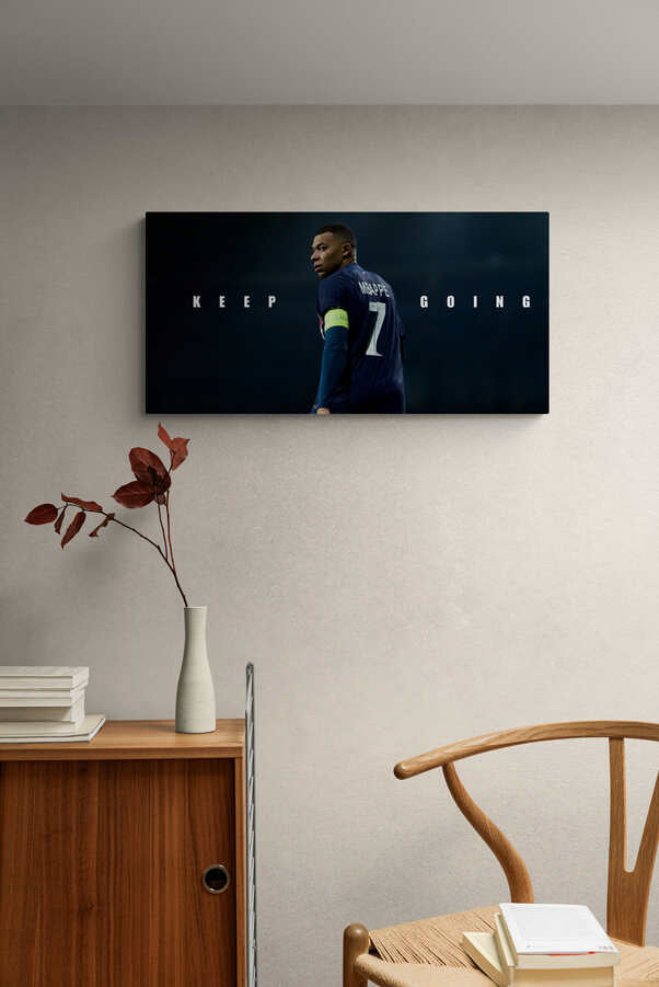 Kylian MbappÃÂ© - "Keep Going" - Celebrity Wall Art