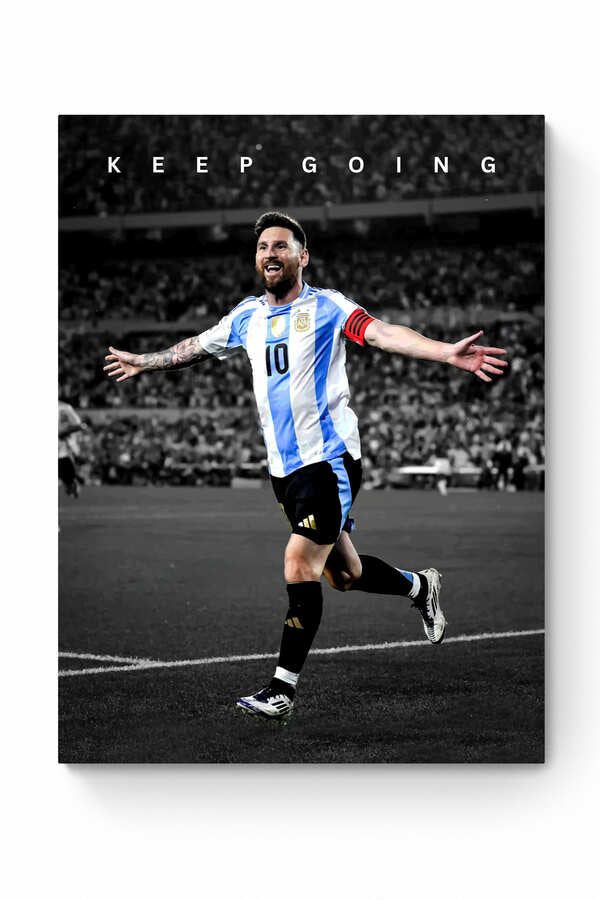 Lionel Messi - "Keep Going" - Celebrity Wall Art