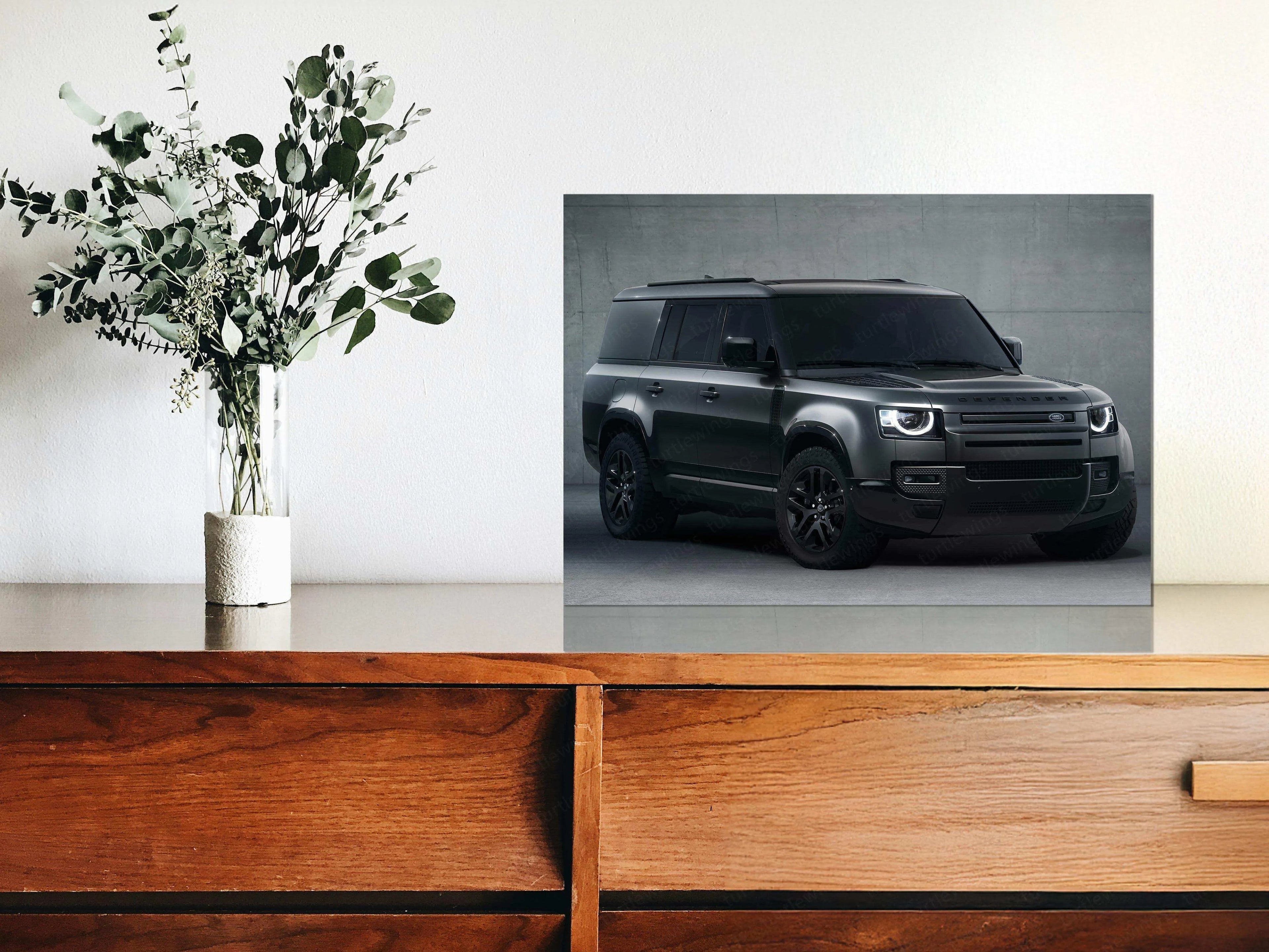Defender Neon LED Metal Frame â Bold and Rugged Wall Art for Off-Road Enthusiasts 1