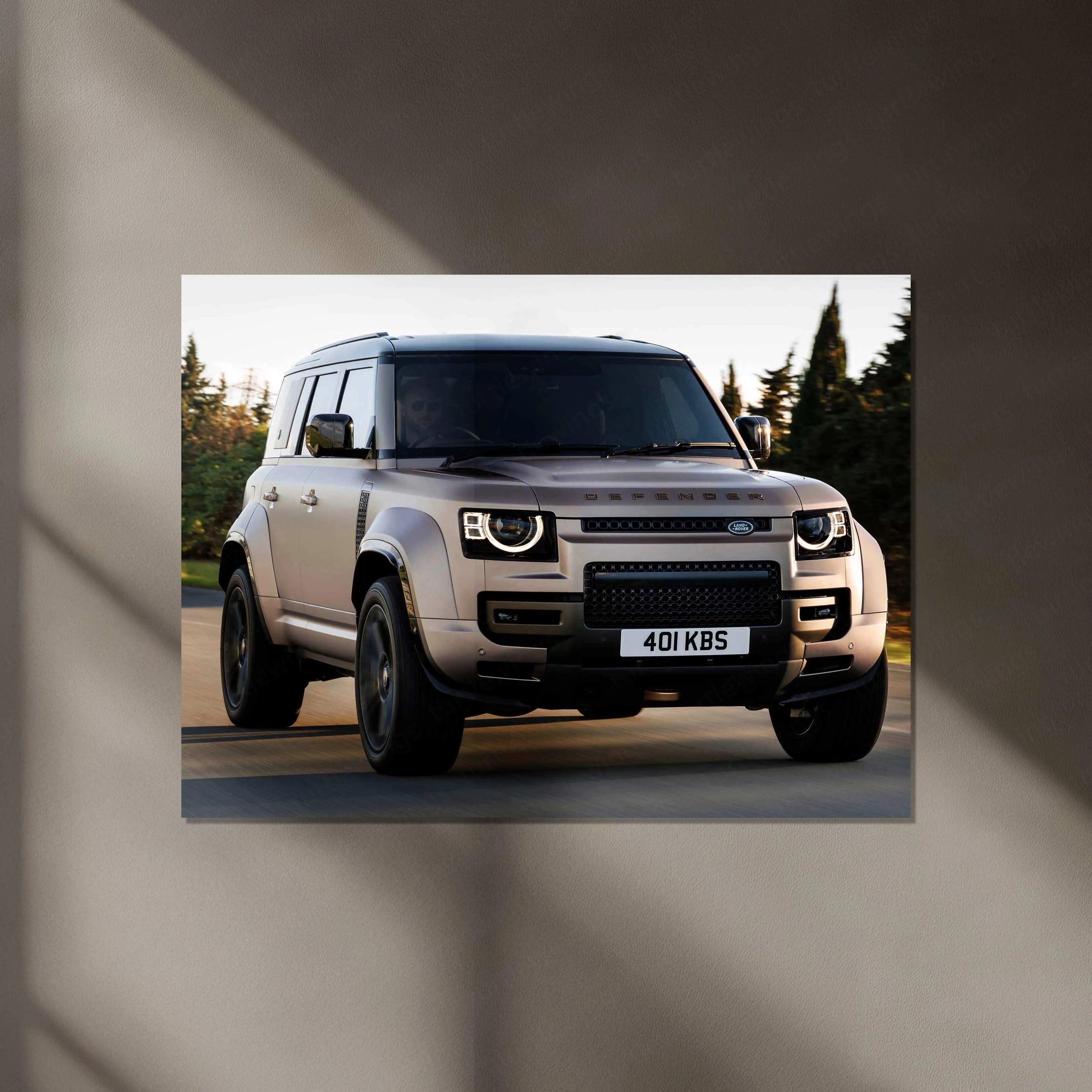 Defender Neon LED Metal Frame â Bold and Rugged Wall Art for Off-Road Enthusiasts 2