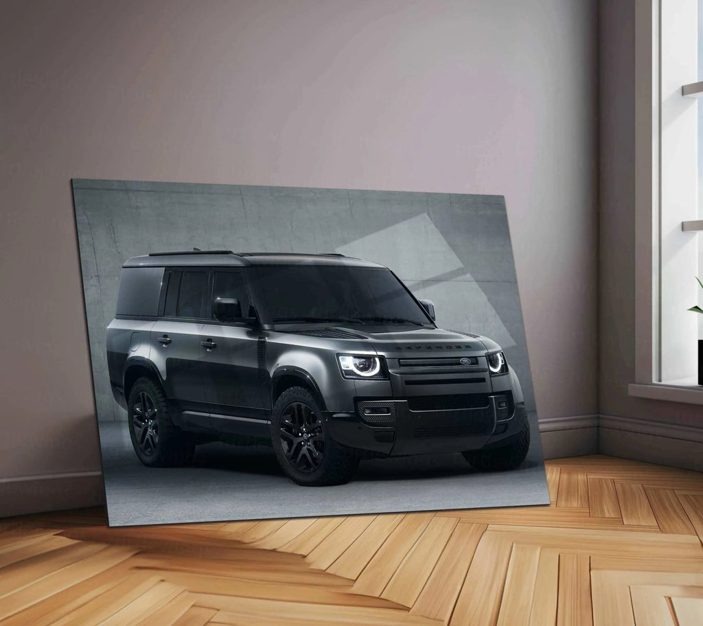 Defender Neon LED Metal Frame â Bold and Rugged Wall Art for Off-Road Enthusiasts 1