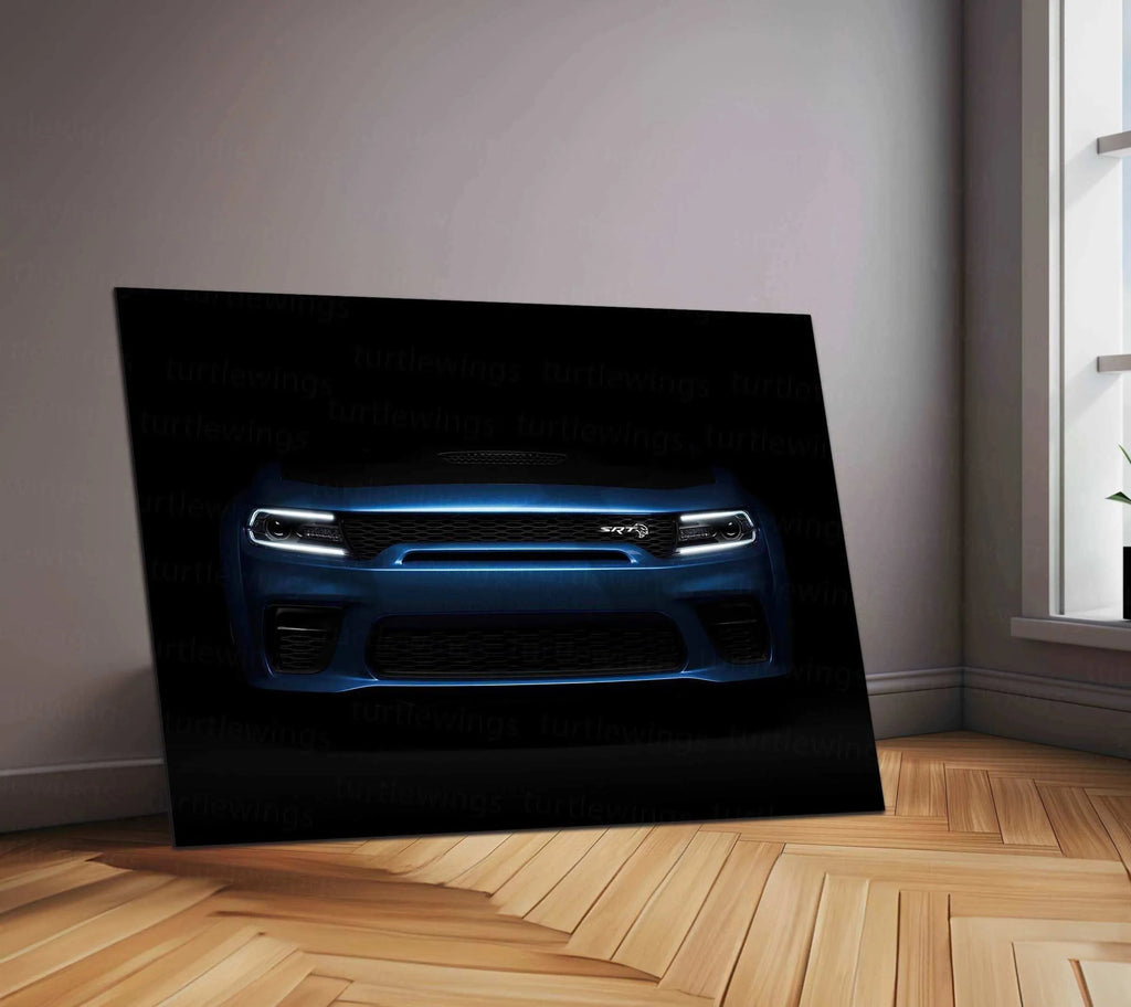 Dodge SRT Hellcat Neon LED Metal Poster