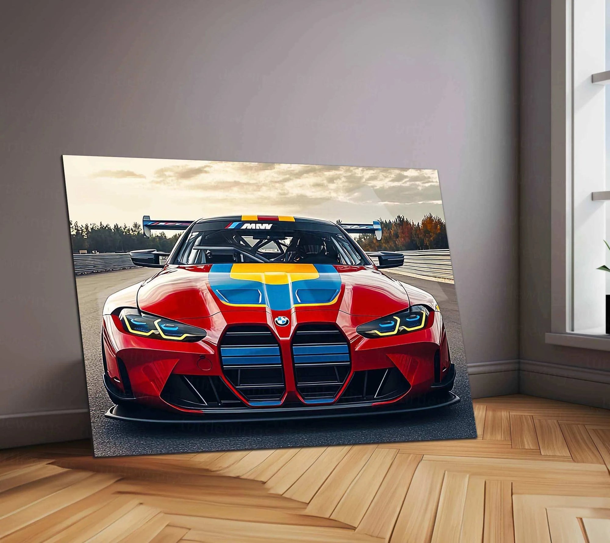 BMW Racing Neon LED Metal Poster â Motorsport-Inspired Wall Art for Speed Enthusiasts.2