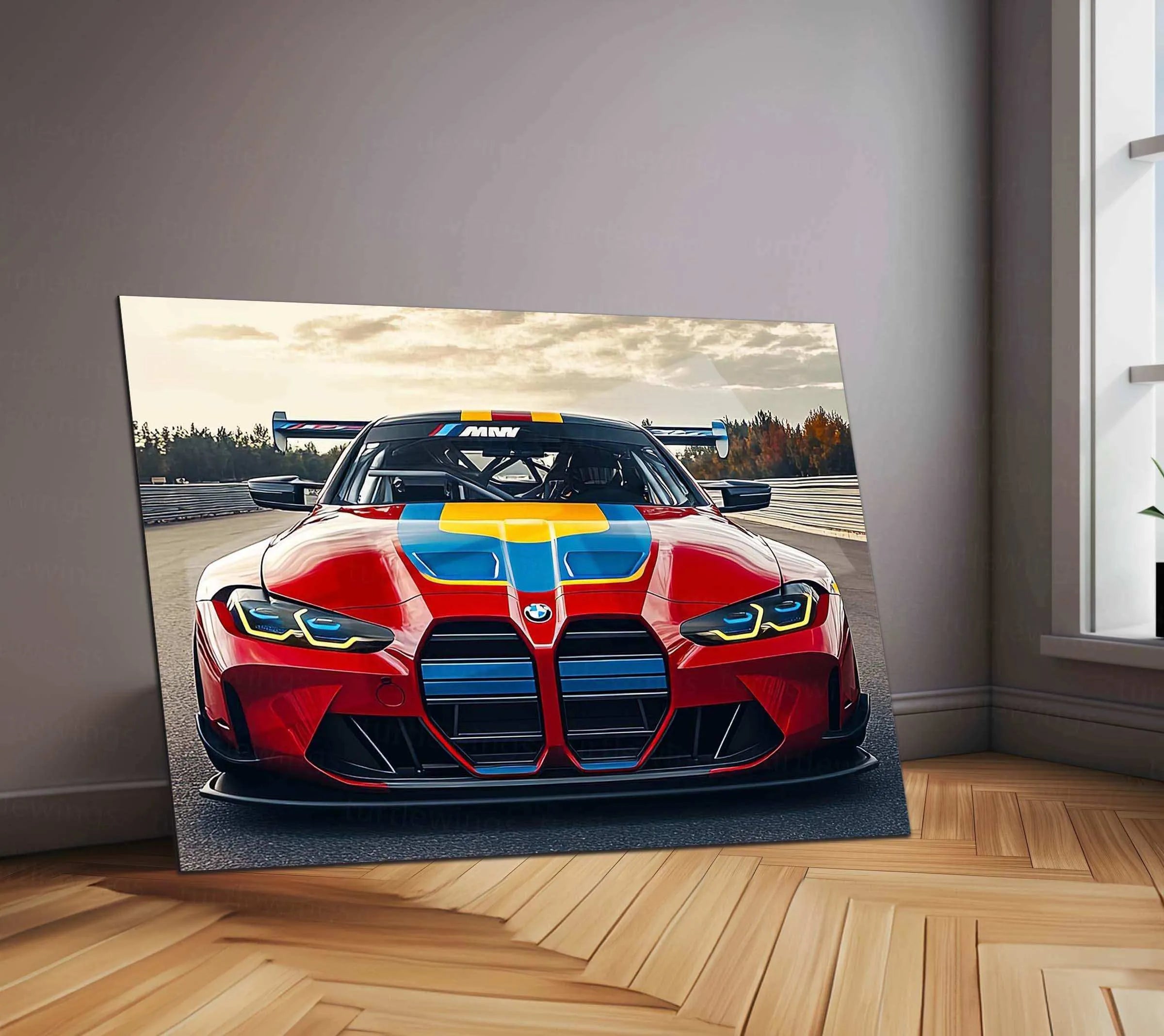 BMW Racing Neon LED Metal Poster â Motorsport-Inspired Wall Art for Speed Enthusiasts.2