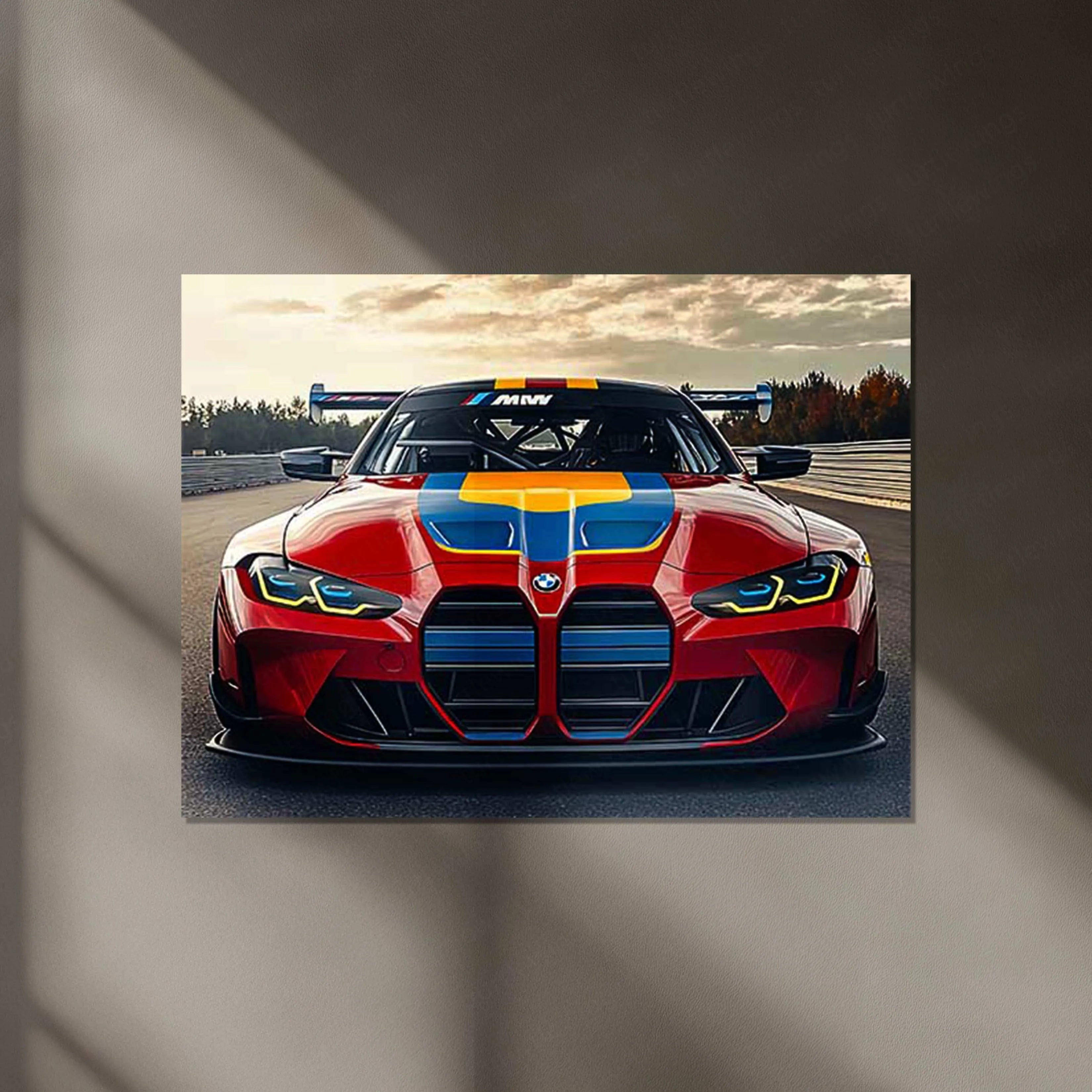 BMW Racing Neon LED Metal Poster â Motorsport-Inspired Wall Art for Speed Enthusiasts.2