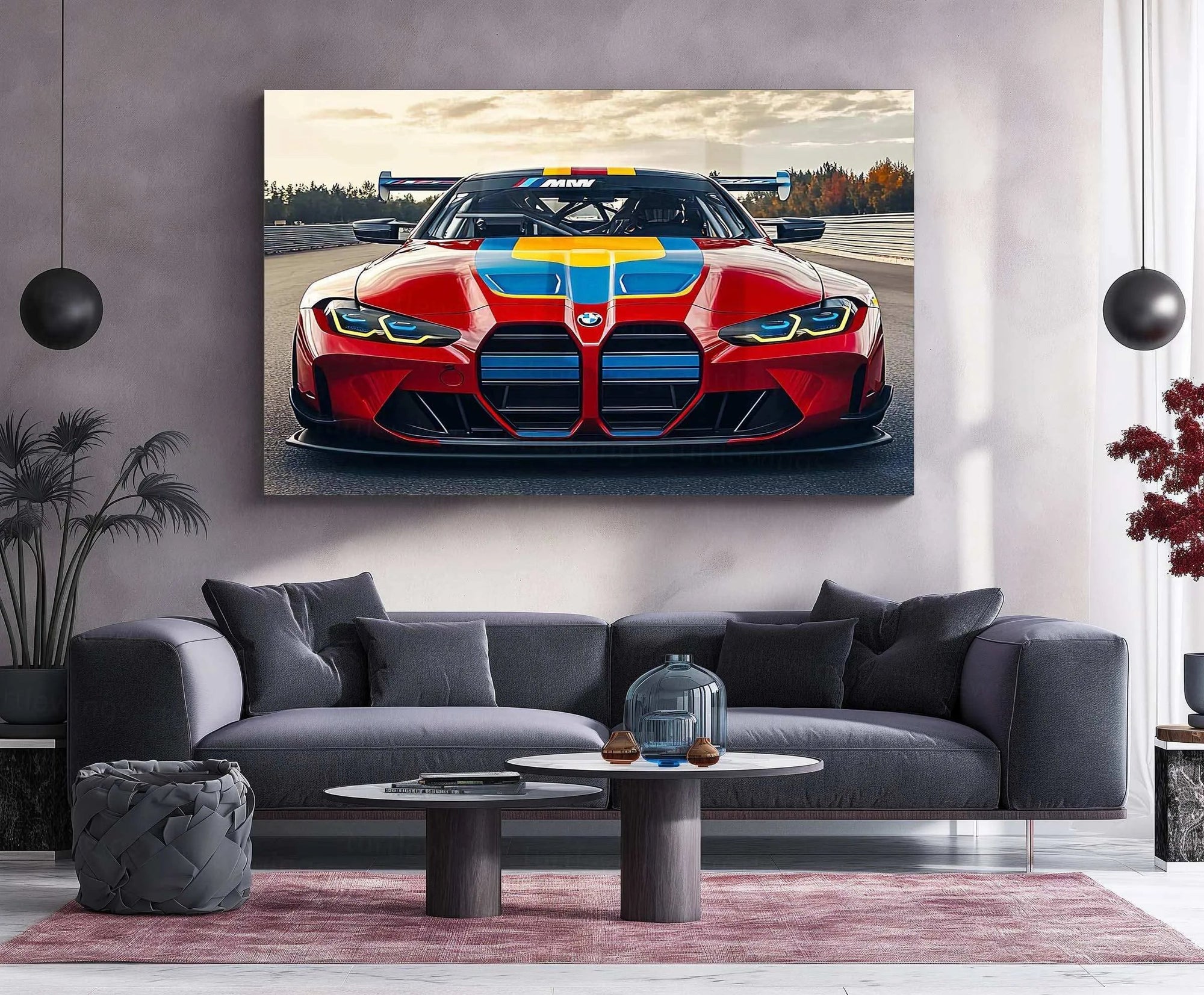 BMW Racing Neon LED Metal Poster â Motorsport-Inspired Wall Art for Speed Enthusiasts.2