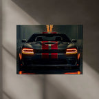 Dodge Racing Neon LED Metal Poster â Muscle Car Performance Wall Art