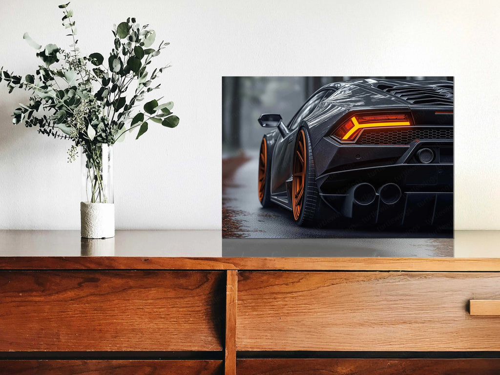 Lamborghini Neon LED Metal Frame â Luxury Car Wall Art