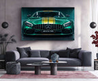 Mercedes Racing Neon LED Metal Poster â High-Performance Motorsport Wall Art