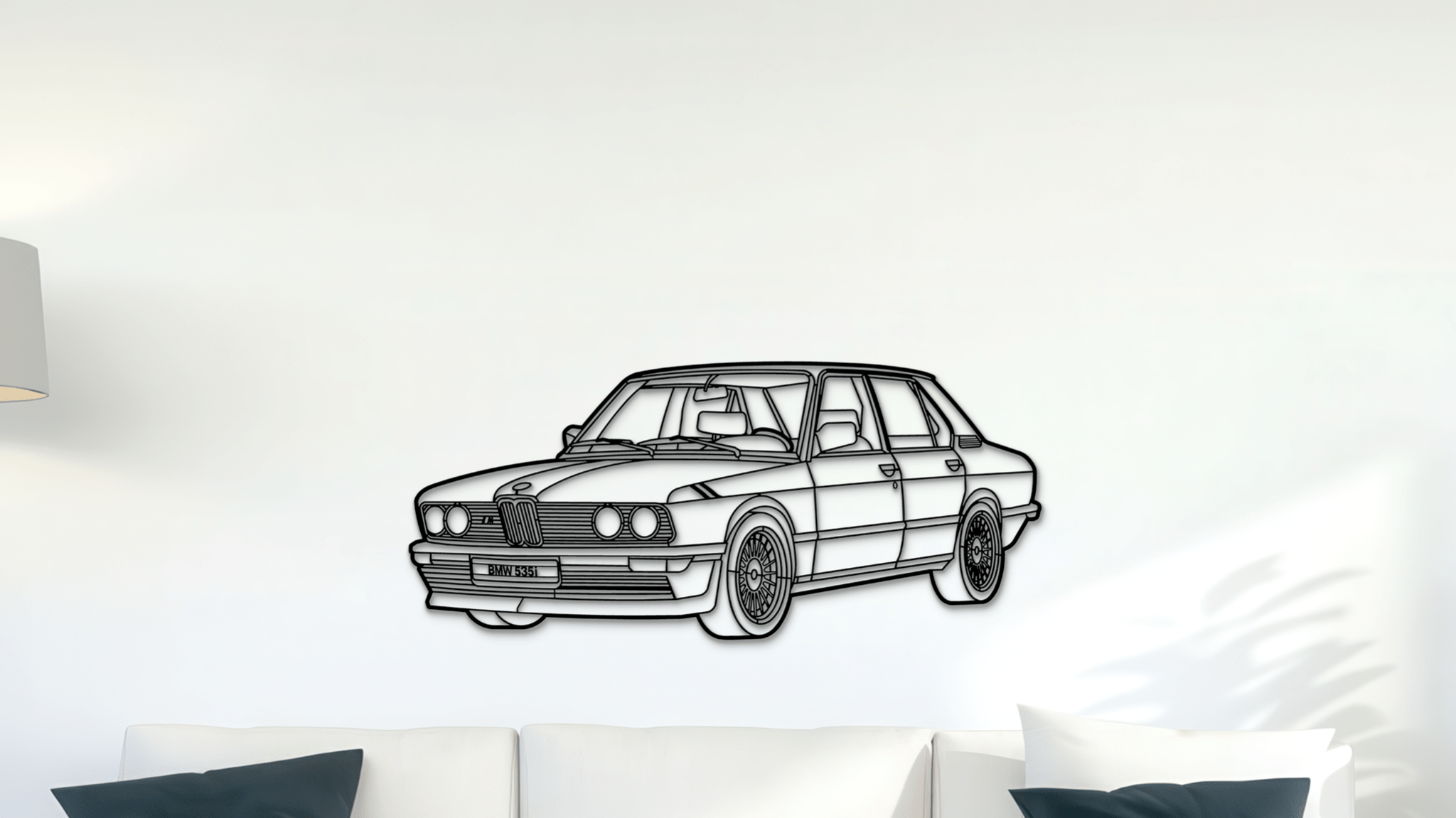 BMW 535i E12 1981 - Metal Wall Art