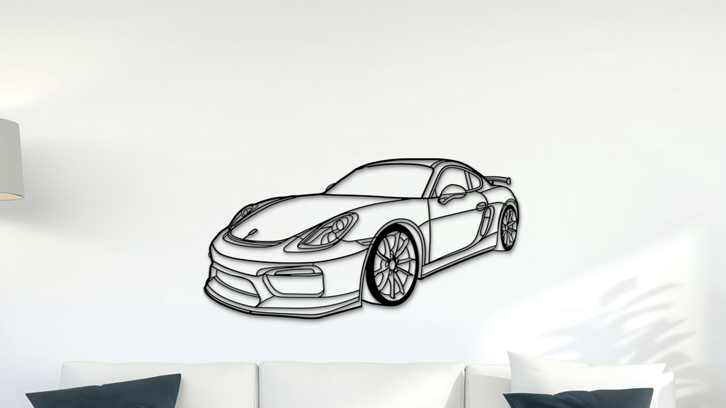 Porsche GT4 981 - Metal Wall Art