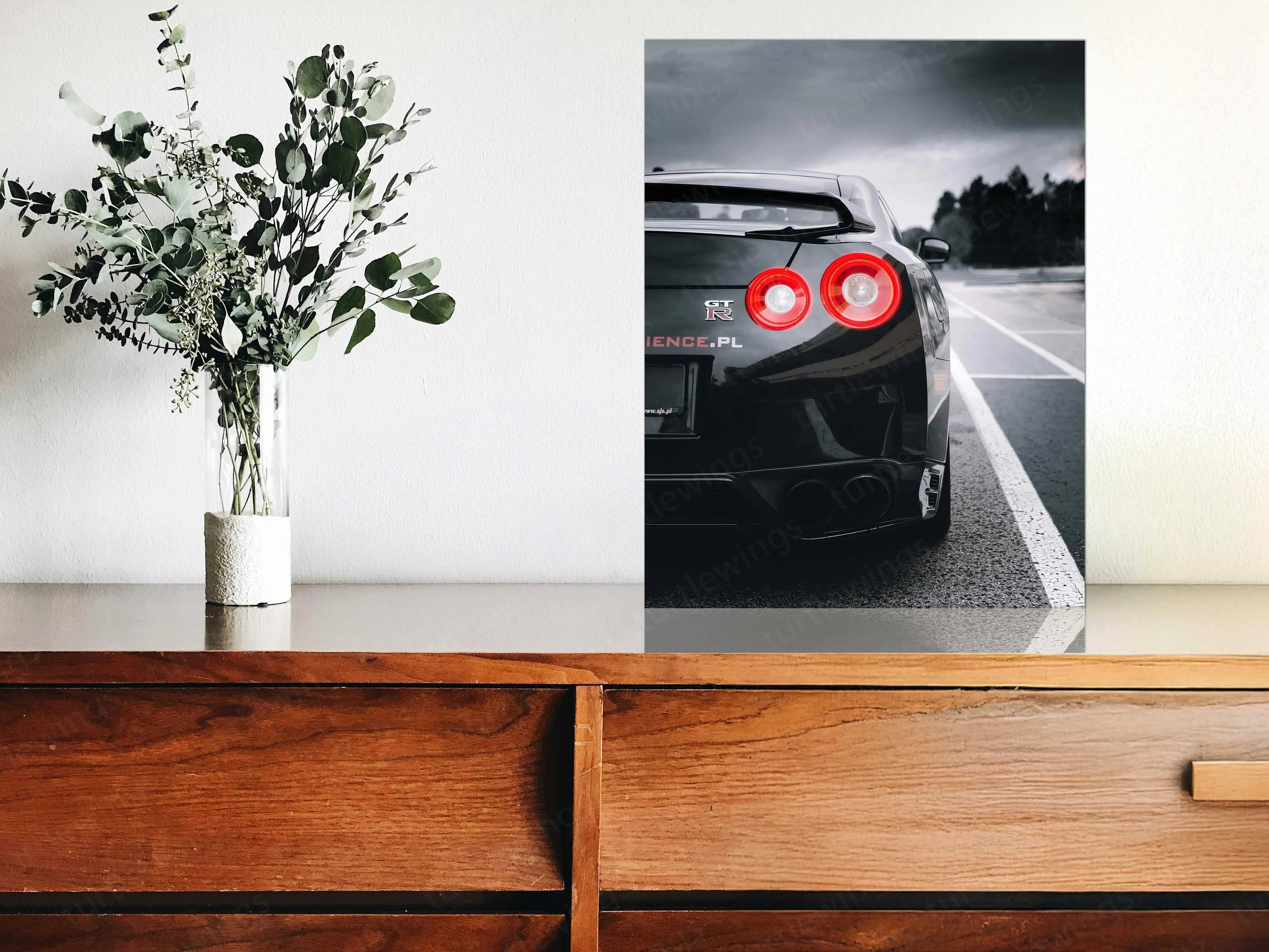 Nissan R35 GTR Neon LED Metal Frame â Ultimate Sports Car Wall Art 1