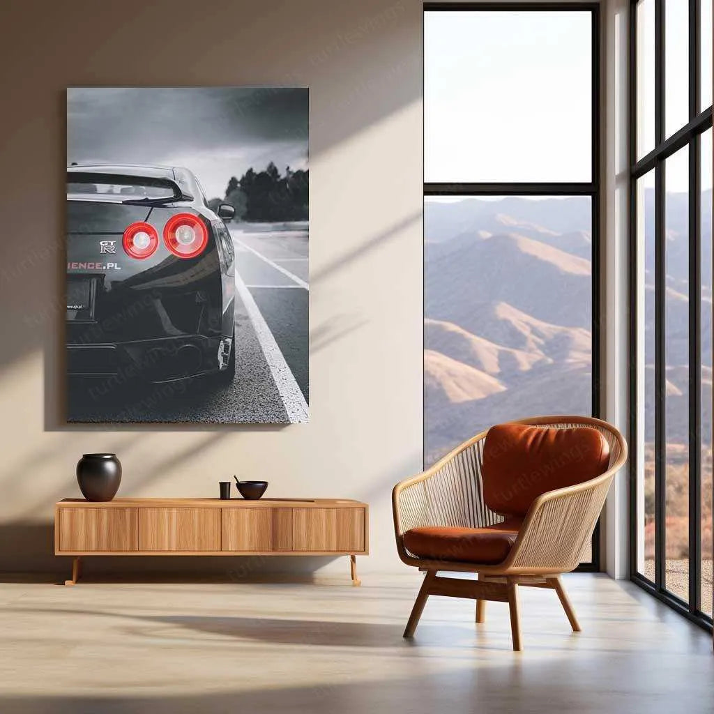 Nissan R35 GTR Neon LED Metal Frame â Ultimate Sports Car Wall Art 1