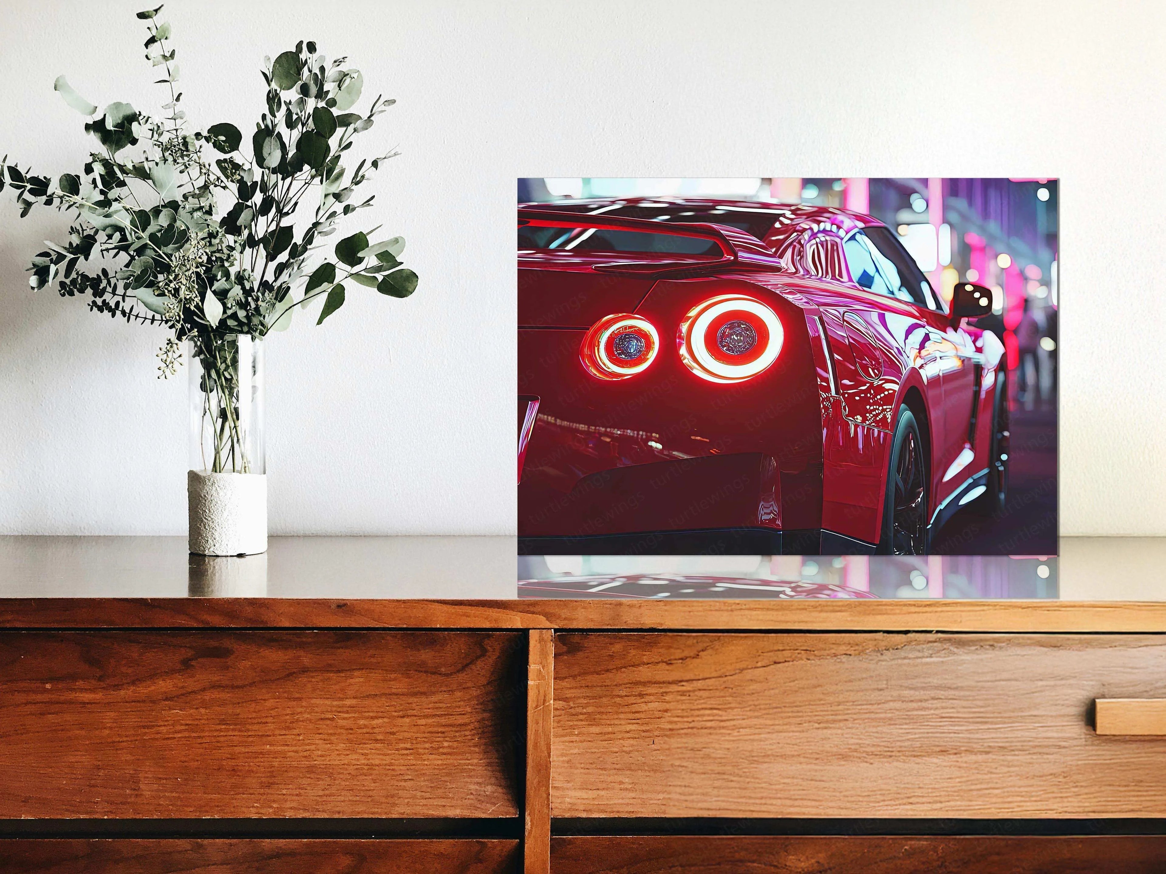 Nissan R35 GTR Neon LED Metal Frame â Ultimate Sports Car Wall Art 2