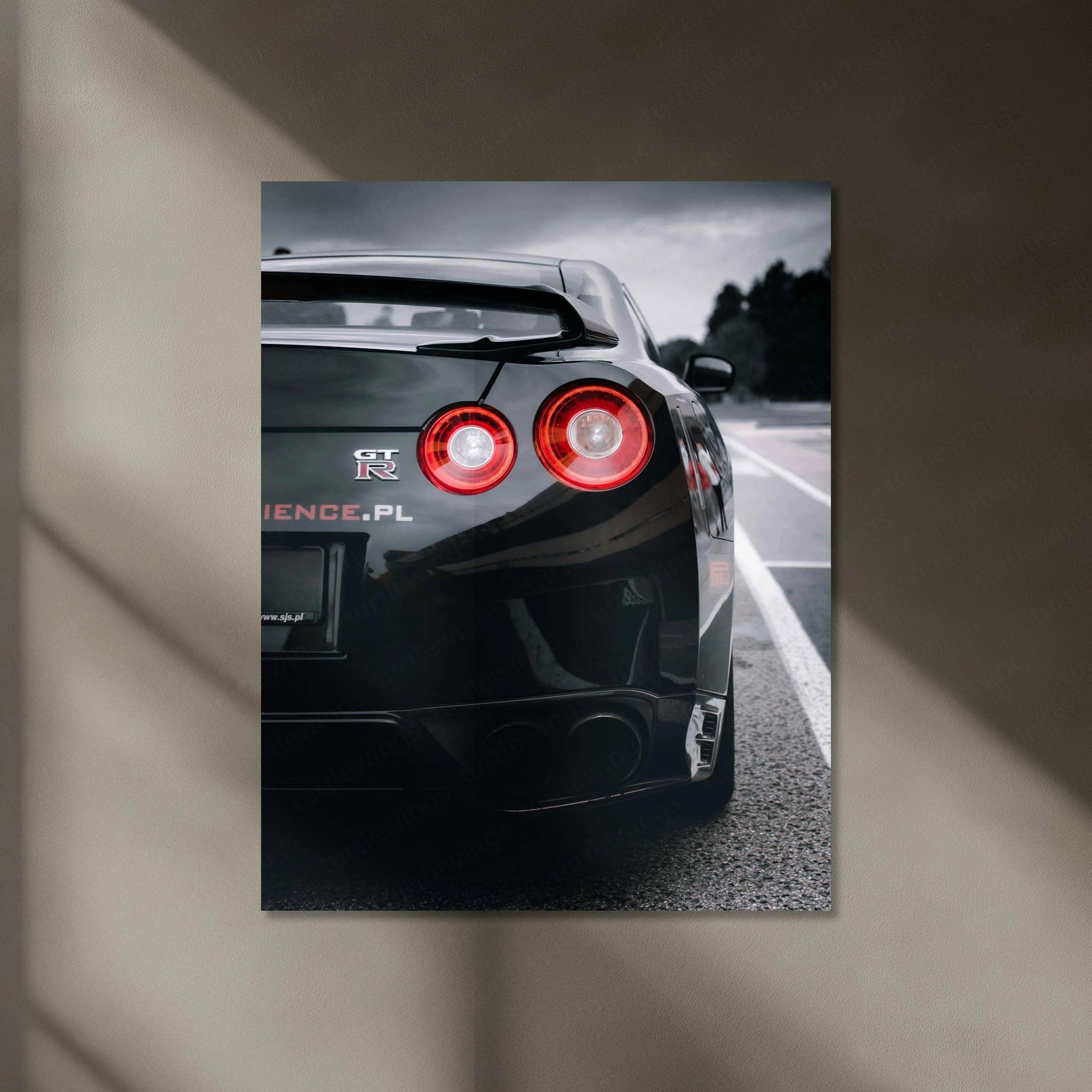 Nissan R35 GTR Neon LED Metal Frame â Ultimate Sports Car Wall Art 1
