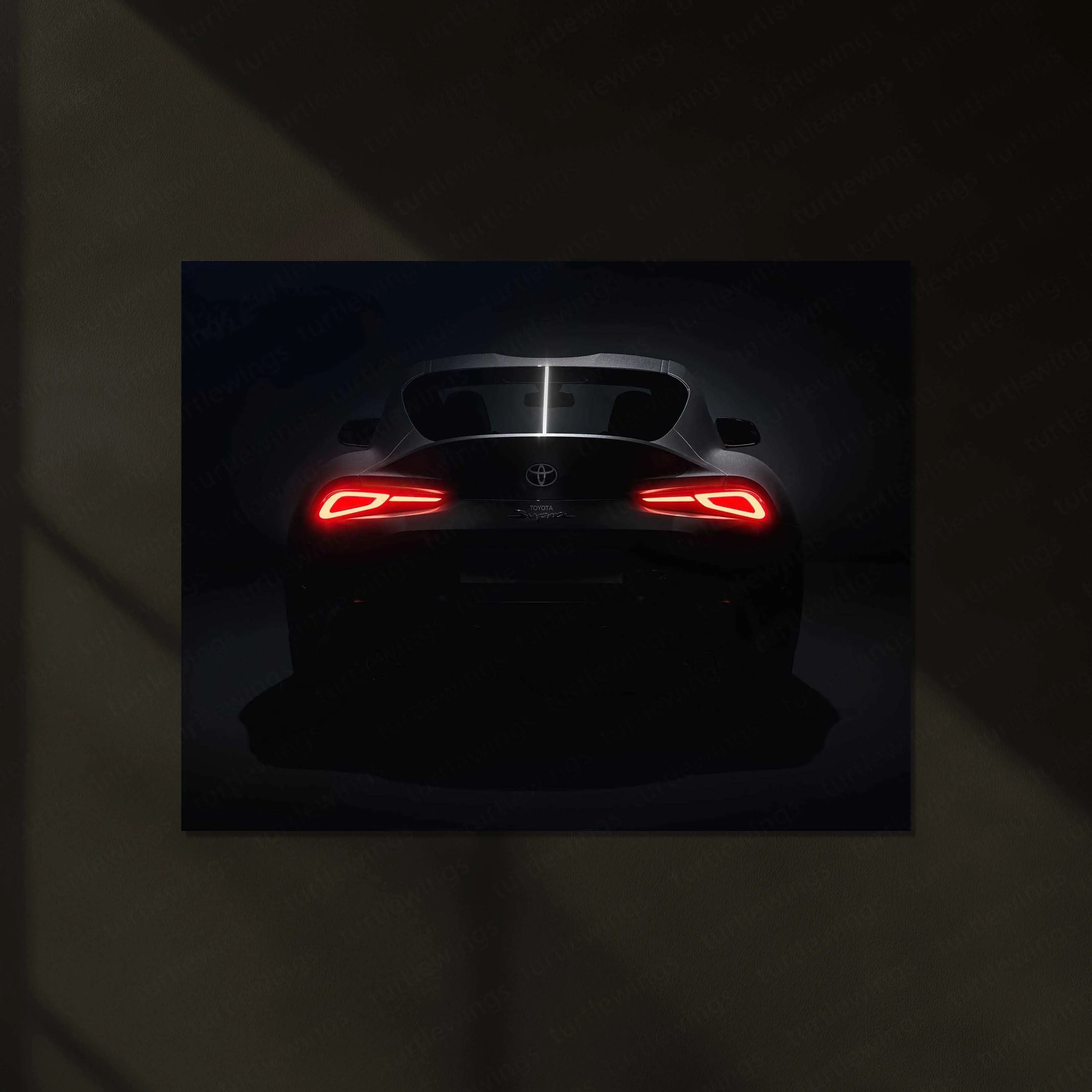 Toyota Supra Neon LED Metal Poster