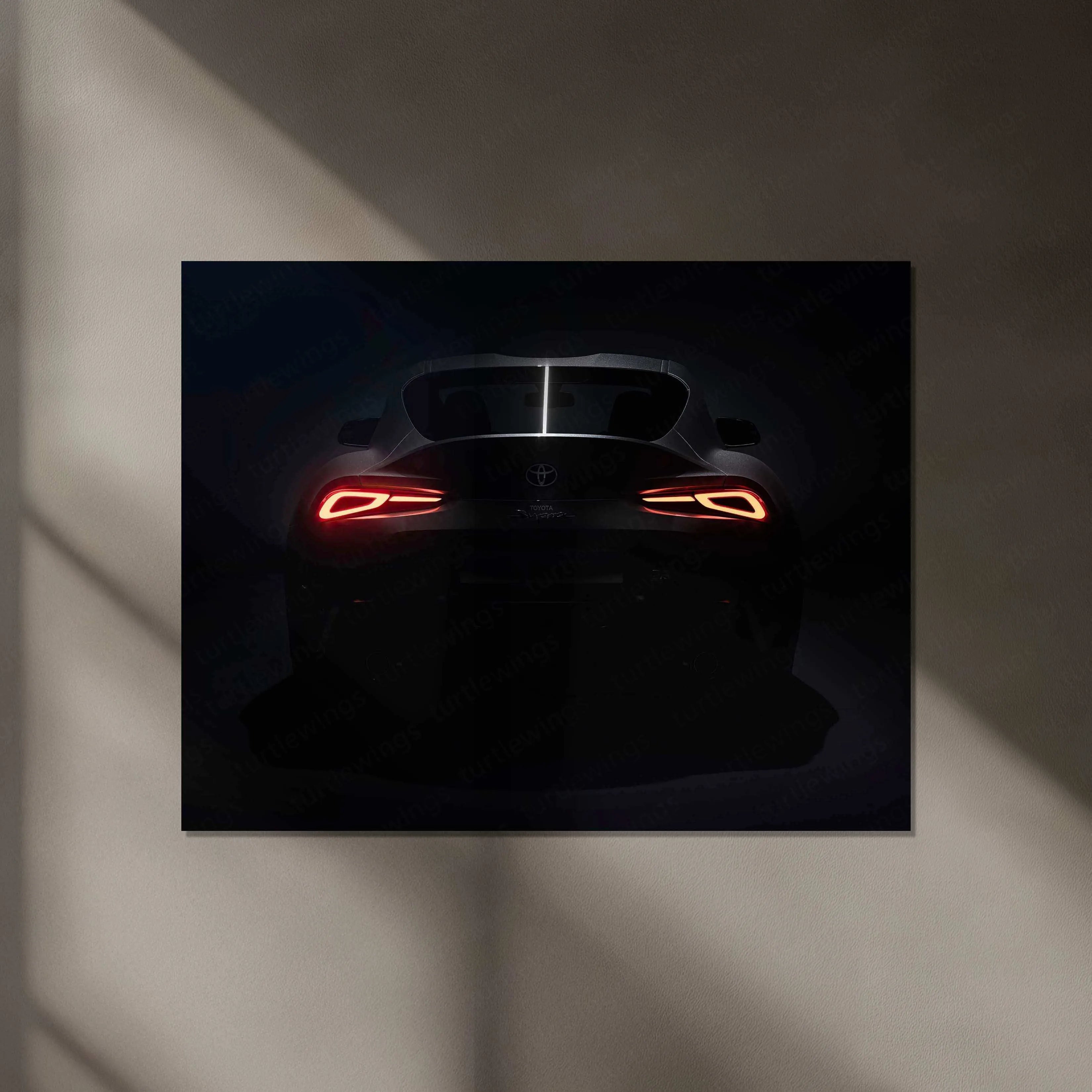 Toyota Supra Neon LED Metal Poster