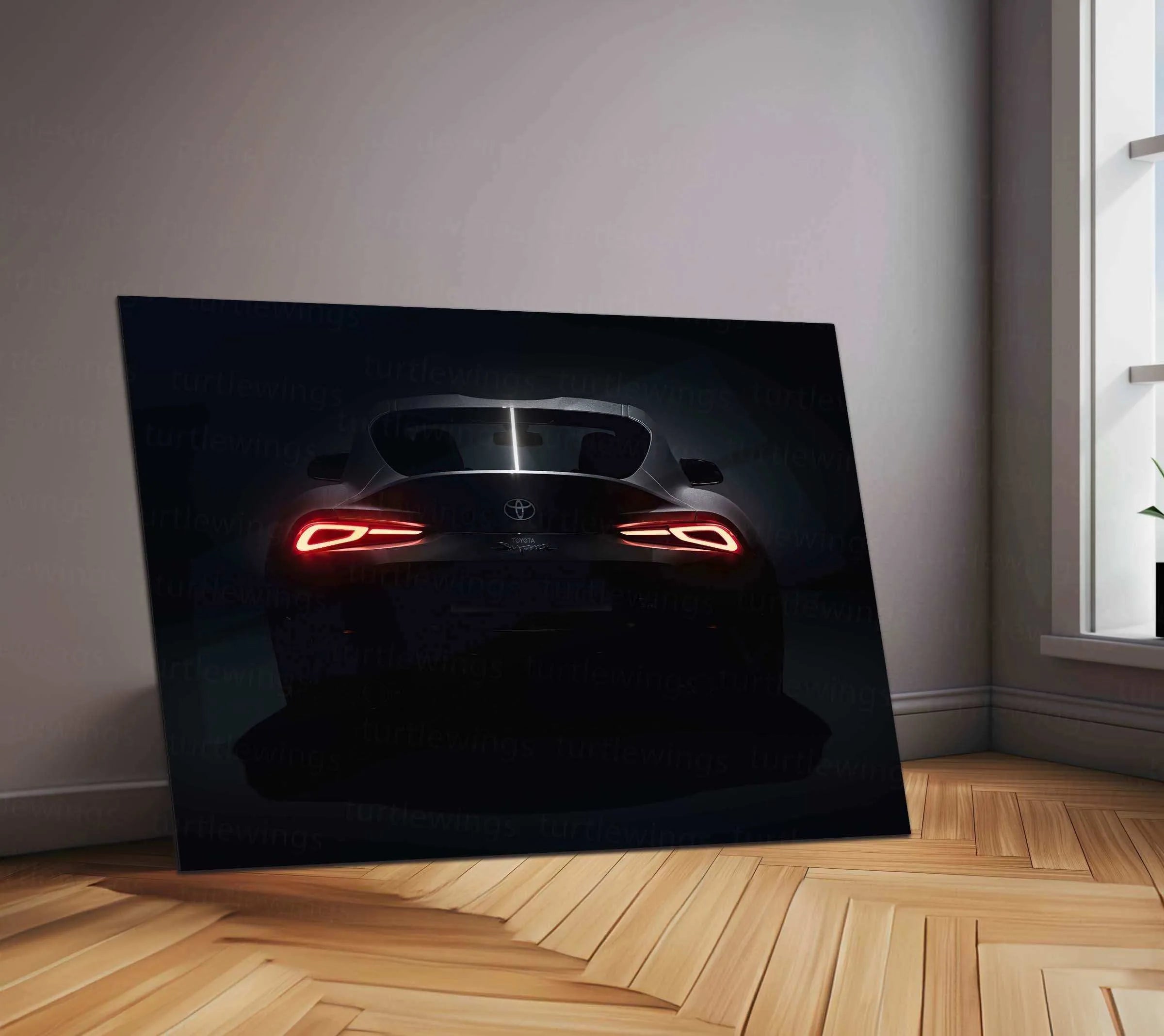 Toyota Supra Neon LED Metal Poster