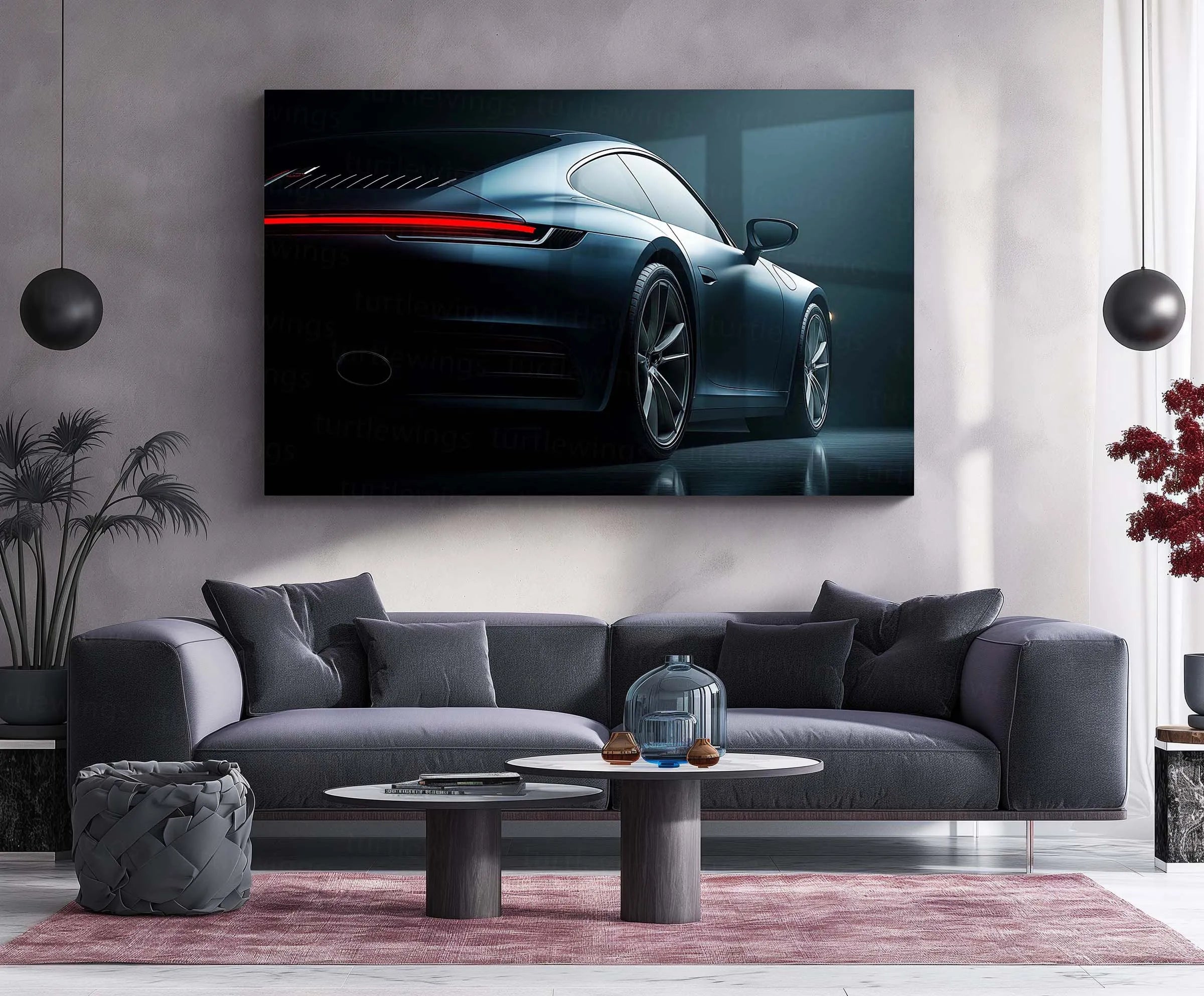 LED | 🚗 2025 Porsche 911 Neon LED Metal Poster | Iconic Supercar Wall Decor