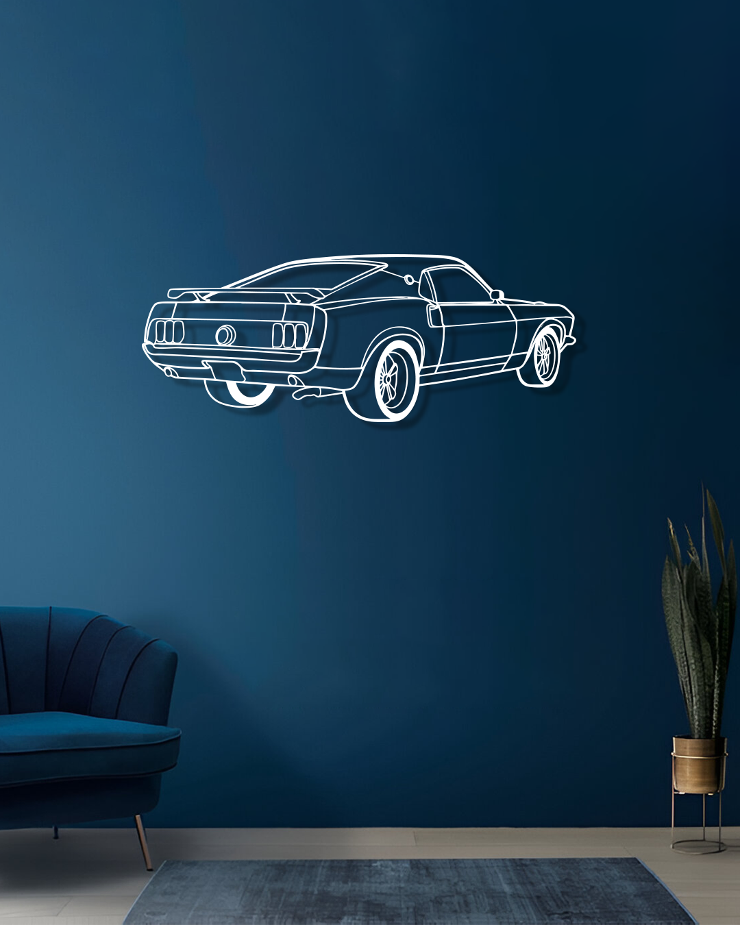 Ford Mustang Mach 1 - Metal Wall Art