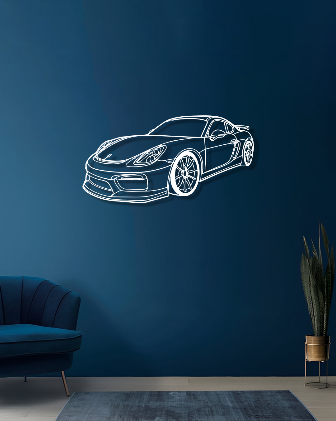 Porsche GT4 981 - Metal Wall Art