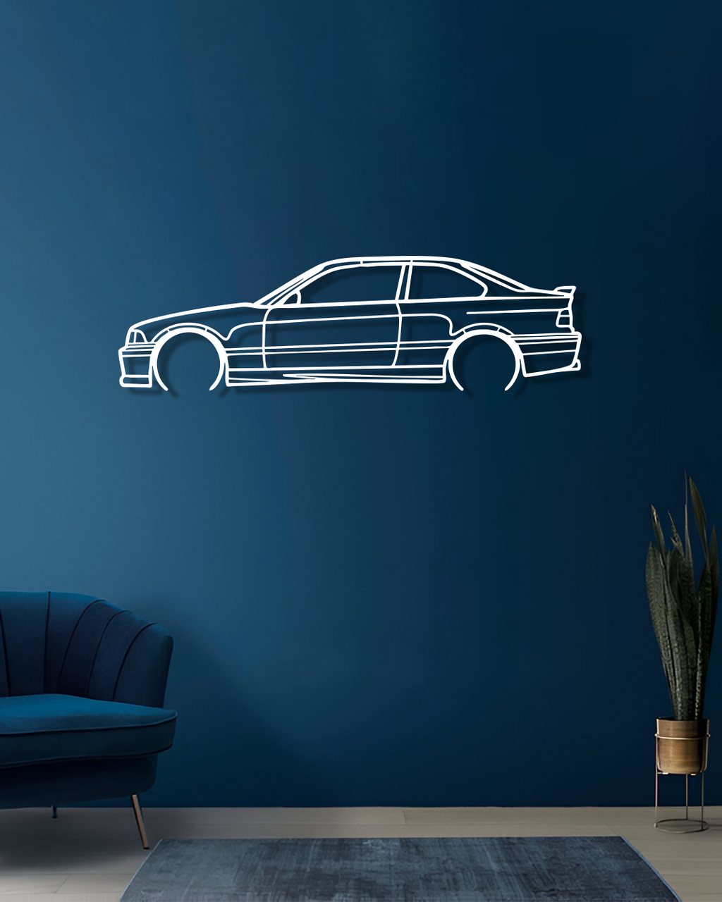 BMW E36 M3 - Metal Wall Art