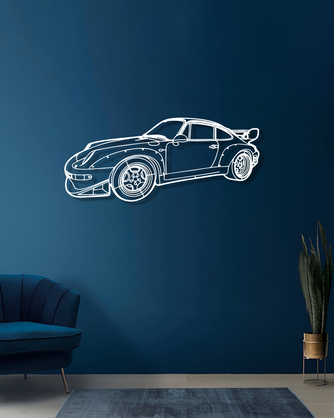Porsche 993 GT2 RWB 1996 - Metal Wall Art