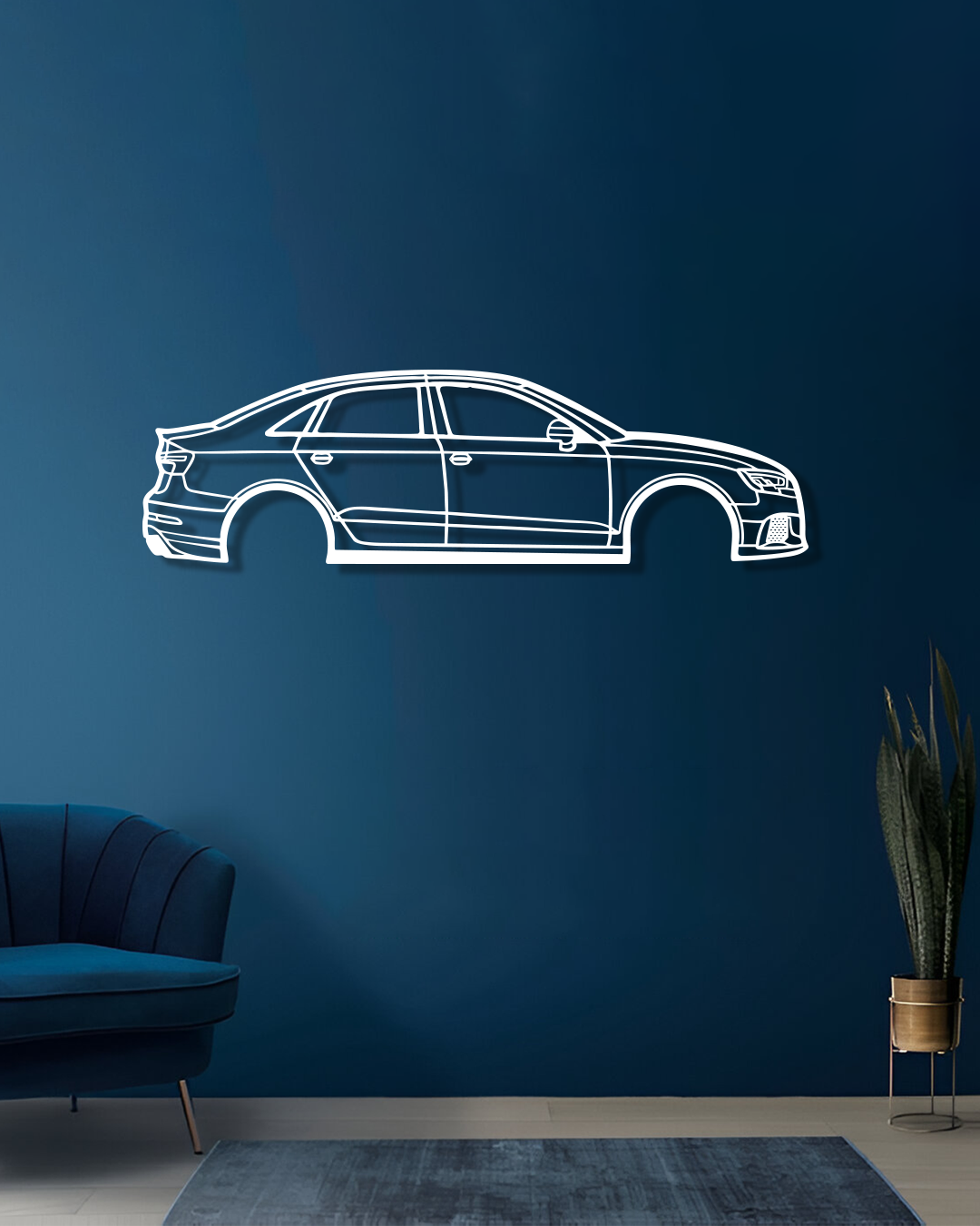 Audi RS3 Sedan 2022 - Metal Wall Art