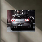LED | 🏁 Nissan Skyline GT-R R34 Neon LED Metal Poster | JDM Legend Wall Art | Street Racer Glow Decor 02